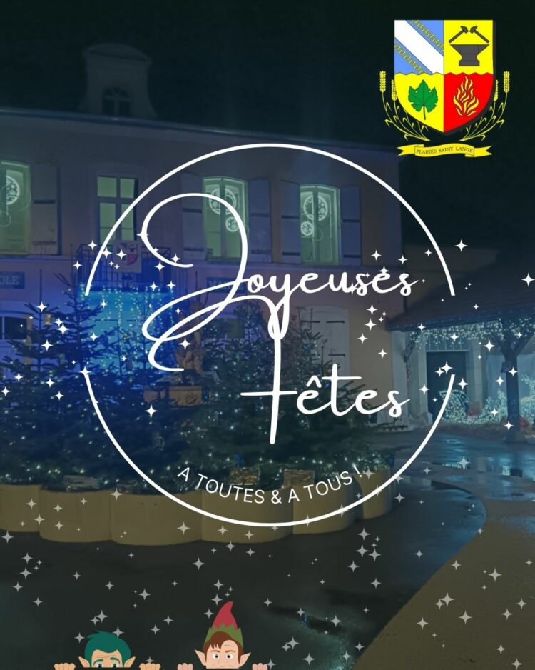 La Mairie de Plaines-Saint-Lange vous souhaite à toutes et à tous de Joyeuses fêtes de fin d'année ! La Mairie de Plaines-Saint-Lange vous souhaite à toutes et à tous de Joyeuses fêtes de fin d'année !