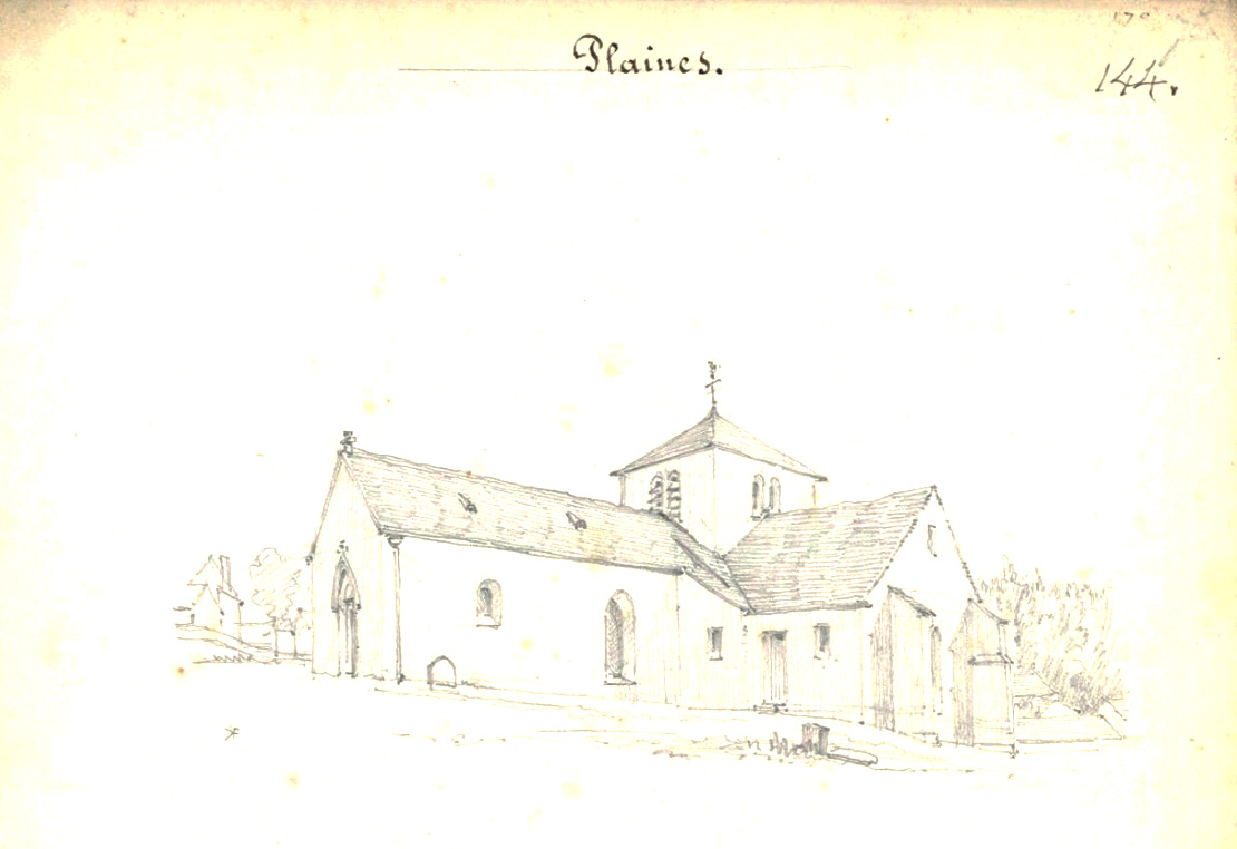 Archives-départementales-de-l'Aube-(Côte-5-Fi-802)---Charles-Fichot-(Dessin-de-l'église)